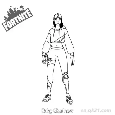 Free printable Ruby Shadows 02 Coloring Page - Free PDF Printable Fortnite Coloring Sheets coloring page